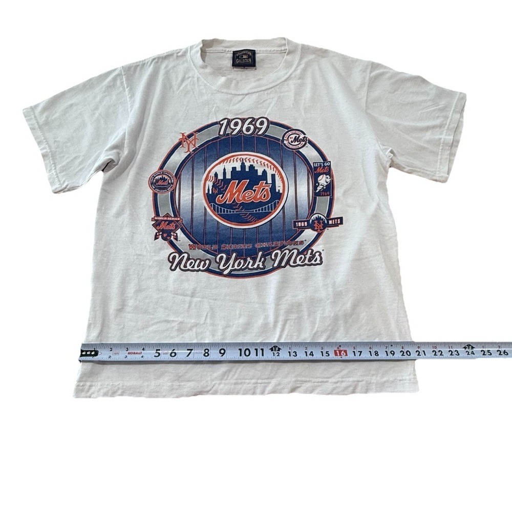 Vintage Baseball New York Mets World Series White T-Shirt - Picture 5 of 8